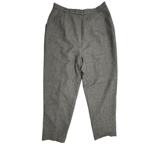 VTG Y2K Talbots Glen Plaid Wool High Rise Pleated Pants Old Money Preppy 16 - Picture 9 of 16